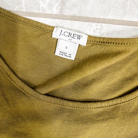 J. Crew Green Sleeveless Ruffle Tshirt Dress Size Small - Picture 6 of 7